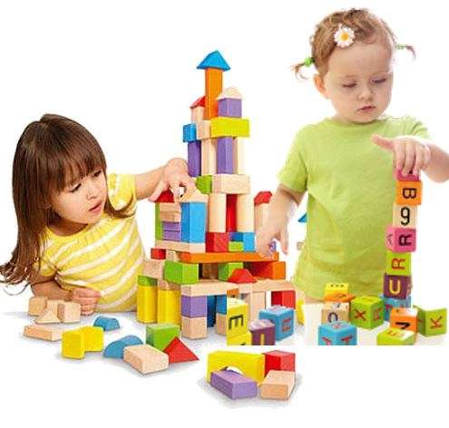 50 Piece Letter Wooden Blocks Play Set Perfect for sensory development and educational play