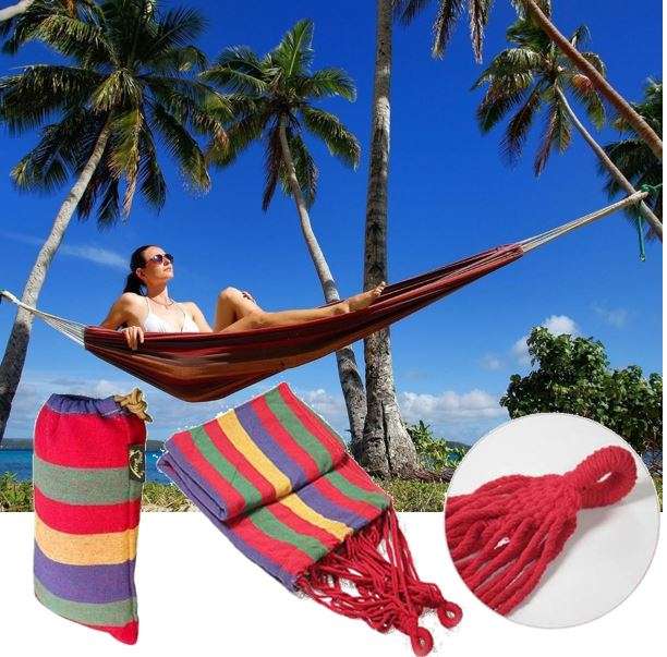 Portable Travel Hammock - Relax and Dream... It is like sleeping in mid-air!