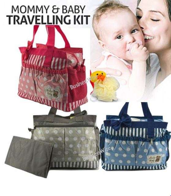 2 in 1 Baby Travel Bag With Multiple Pockets - Great for Mom & Baby - Available in 3 colours