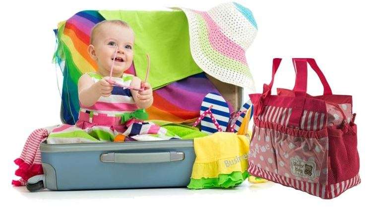 2 in 1 Baby Travel Bag With Multiple Pockets - Great for Mom & Baby - Available in 3 colours