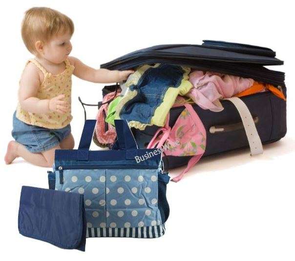 2 in 1 Baby Travel Bag With Multiple Pockets - Great for Mom & Baby - Available in 3 colours