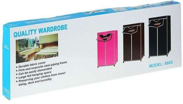 Double Portable & Foldable Canvas Wardrobe - Great Storage Unit for Anything or Any Place
