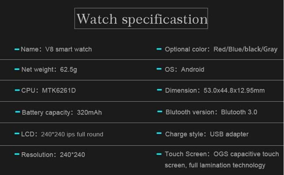 Professional Smart Watch Support SIM CARD, Bluetooth, Camera, Sleep Monitor, SD Card, Pedometer etc.