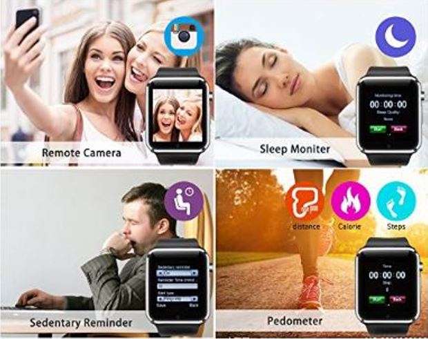 Professional Smart Watch - Support SIM CARD, Bluetooth, Sleep Monitor, SD Card, Pedometer etc.