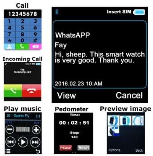 Professional Smart Watch - Support SIM CARD, Bluetooth, Sleep Monitor, SD Card, Pedometer etc.