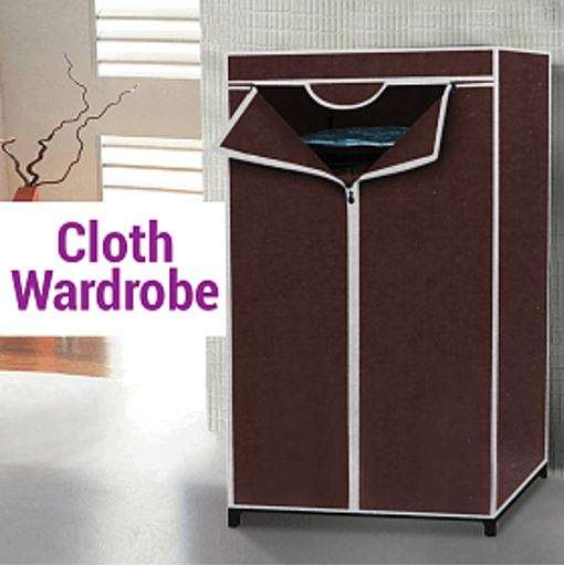 Double Portable & Foldable Canvas Wardrobe - Great Storage Unit for Anything or Any Place