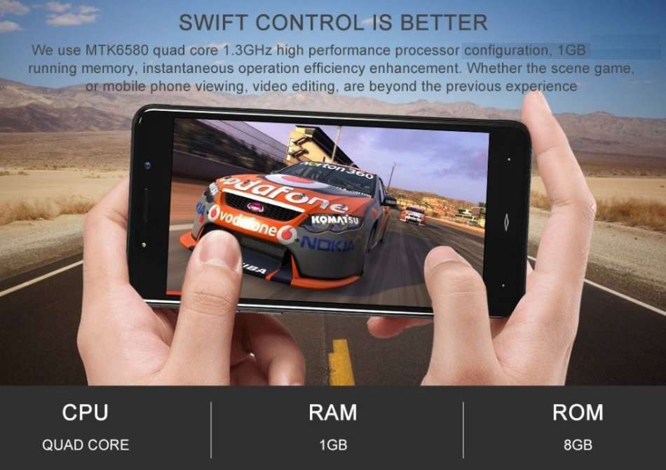 6" Android 6.0 Quadcore Smartphone, 8GB, Dual Sim, Dual Camera, 3300mAh Battery, GPS etc.