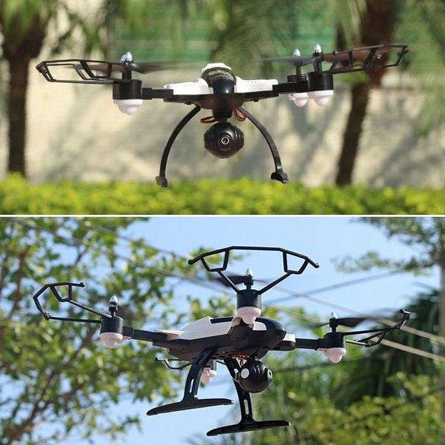 RC Foldable Camera Drone, FPV, 6-Axis, 2.4G, 4CH, Wi-Fi, USB, LED Lights, Real Aerial