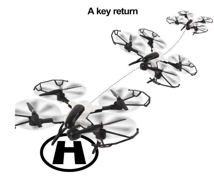 RC Foldable Camera Drone, FPV, 6-Axis, 2.4G, 4CH, Wi-Fi, USB, LED Lights, Real Aerial