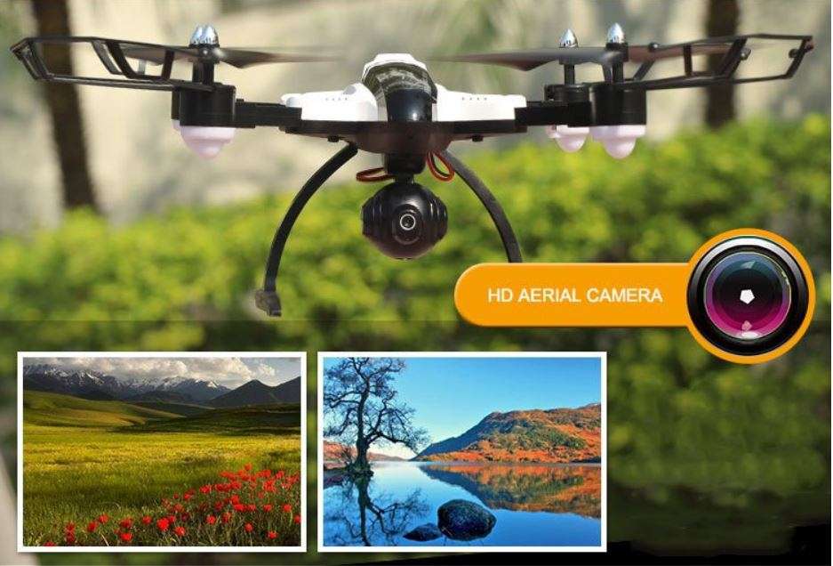 RC Foldable Camera Drone, FPV, 6-Axis, 2.4G, 4CH, Wi-Fi, USB, LED Lights, Real Aerial