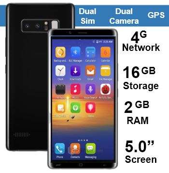 5" Android 6.0 Quadcore Smartphone - 16GB, 2GB Ram, 4G, Dual Sim, Dual Camera, IPS LCD Touch screen