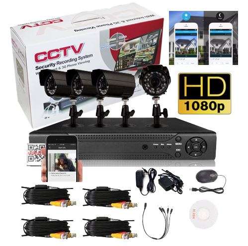 4 Channel CCTV Security Kit With Internet & 5G Phone Viewing, Day & Night Surveillance...