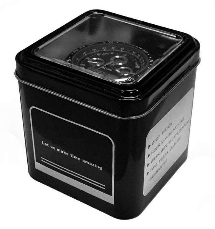 Exquisite Men's Multi Chronograph Watch With LED Back Light in a Complimentary Tin Gift Box