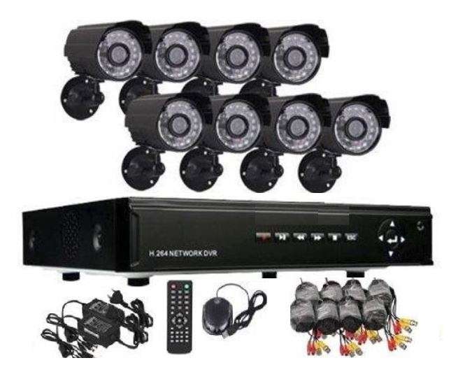 8 Channel CCTV Security Kit With Network Access, Real Time Recording, Day & Night Surveilance....