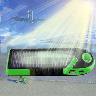 SOLAR Powerbank 5000mAh with 2 USB Ports for Charging of Electronic Devices, Phones & Lights