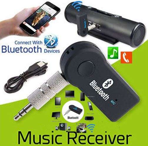 Bluetooth Hands Free Receiver -Stream Music to Any Device With an Auxiliary Input or Hand Free Calls