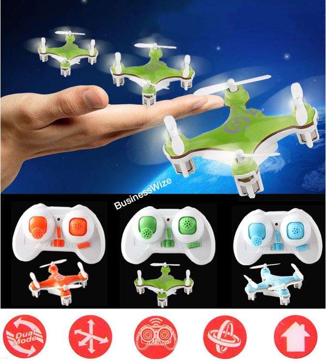 2.4GHZ 6 Axis Mini Remote Control Quadcopter 360° Rotation, LED Lights, 3D Stunts