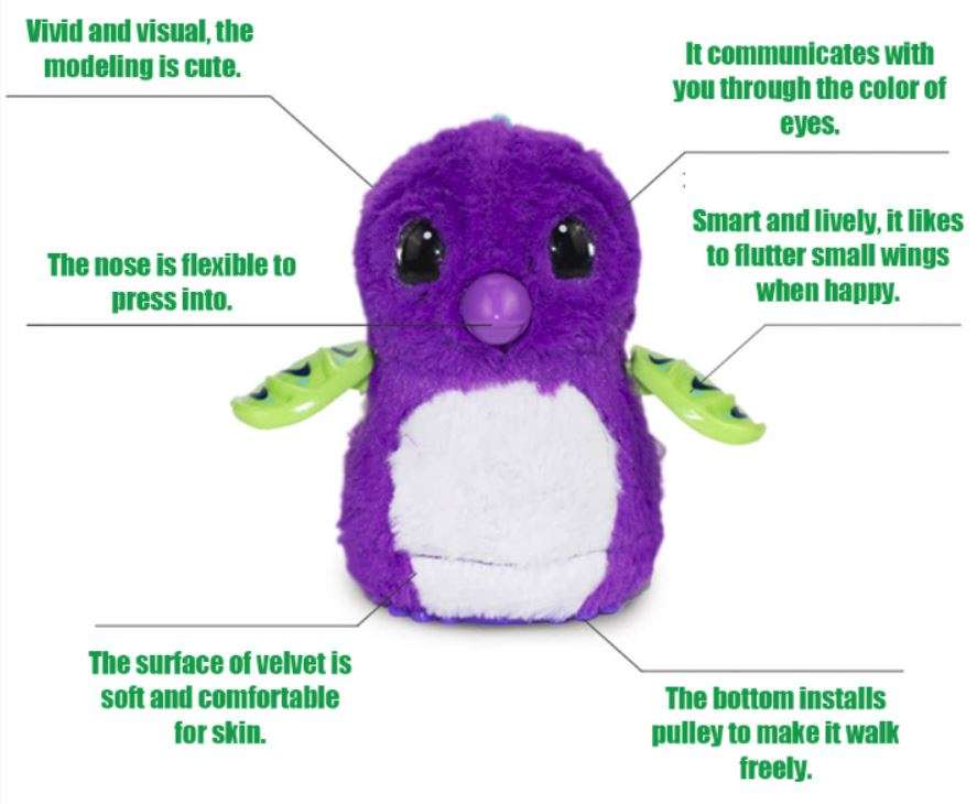 Large Hatchimal Egg - Care for your Hatchimal and he will became alive and your friend