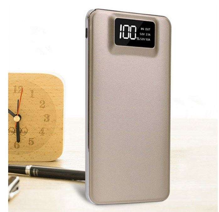 27 000mAh Power Bank for Charging of Electronic Devices, LED Digital Screen & Flashlight