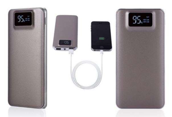 27 000mAh Power Bank for Charging of Electronic Devices, LED Digital Screen & Flashlight