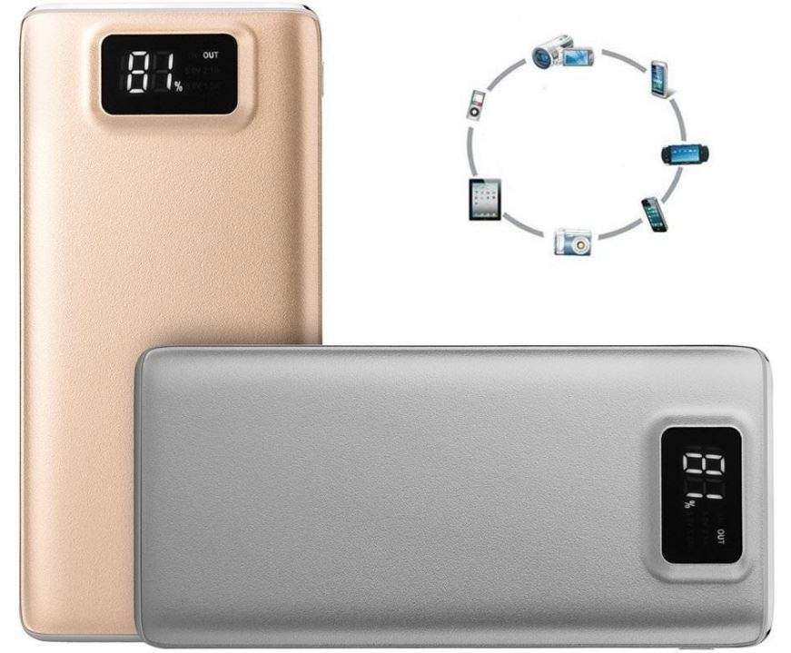 27 000mAh Power Bank for Charging of Electronic Devices, LED Digital Screen & Flashlight