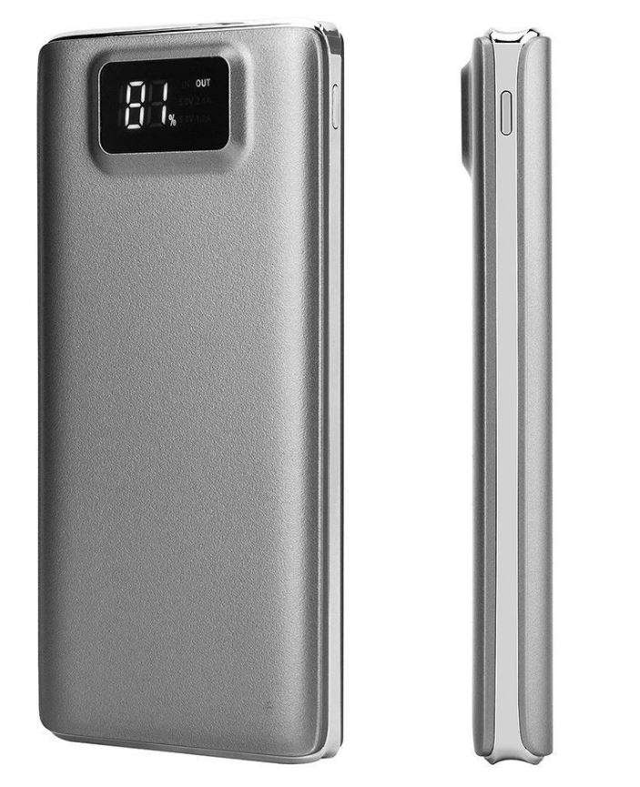 27 000mAh Power Bank for Charging of Electronic Devices, LED Digital Screen & Flashlight