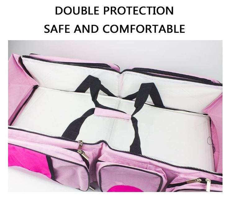 2 in 1 Baby Travel Bed and Bag - Soft, Comfortable, Easy, Simple from Bag to Bed & Changing Station