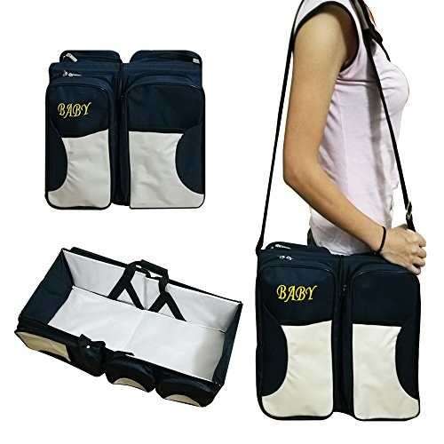 2 in 1 Baby Travel Bed and Bag - Soft, Comfortable, Easy, Simple from Bag to Bed & Changing Station