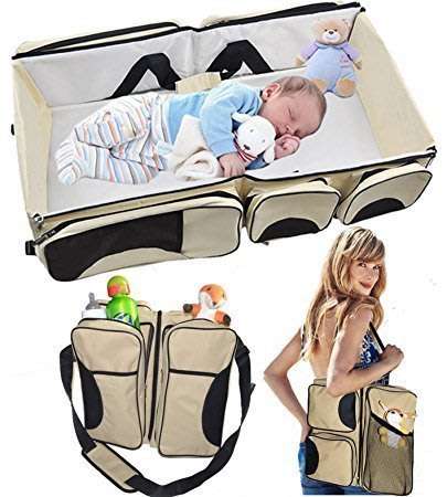 2 in 1 Baby Travel Bed and Bag - Soft, Comfortable, Easy, Simple from Bag to Bed & Changing Station
