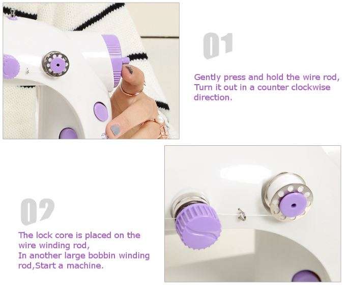 Portable Electric Sewing Machine with Led Light & Foot Pedal - Lightweight, portable, and convenient