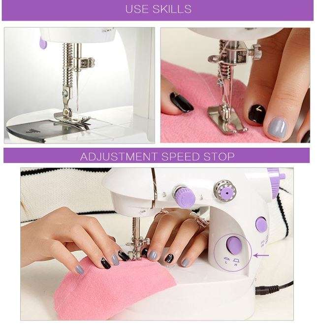 Portable Electric Sewing Machine with Led Light & Foot Pedal - Lightweight, portable, and convenient