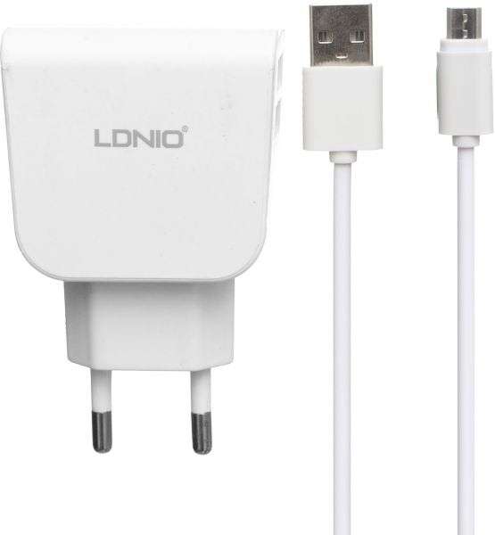 High Quality LDNIO Dual USB Current Protection Output 5V-2.1A Travel Charger for IOS
