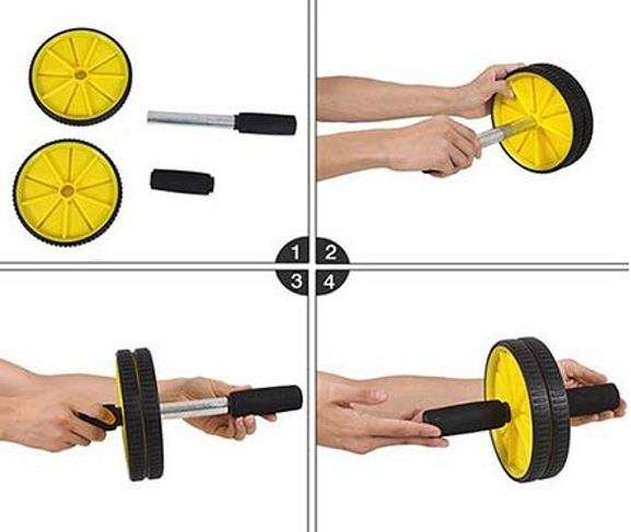 Tummy Trimmer Exercise AB Wheel for Body Workout!
