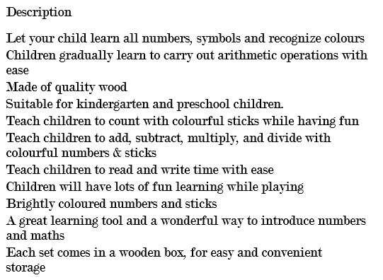 Mathematical Operation Blocks & Chalkboard Set In a Wooden Box