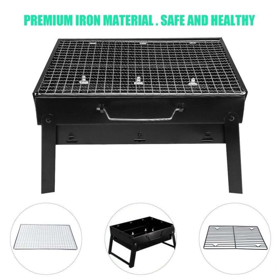 Portable Outdoor Stainless Steel Charcoal Barbecue Braai, Convenient, Compact & Fold in a Handy Case