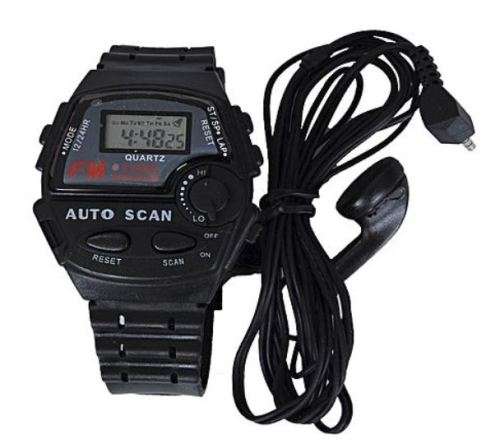 Quartz Digital FM Auto Scan Radio Sport Watch With Stereo Earphones