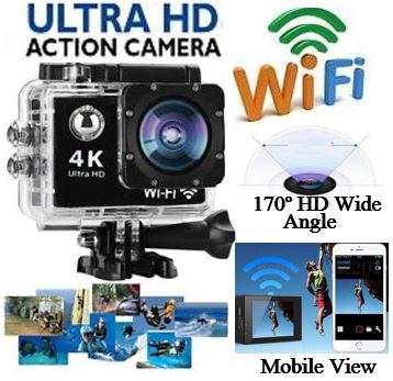 4K ULTRA HD Action Sport DVR & Camera - Waterproof, LCD Screen, Waterproof Casing..