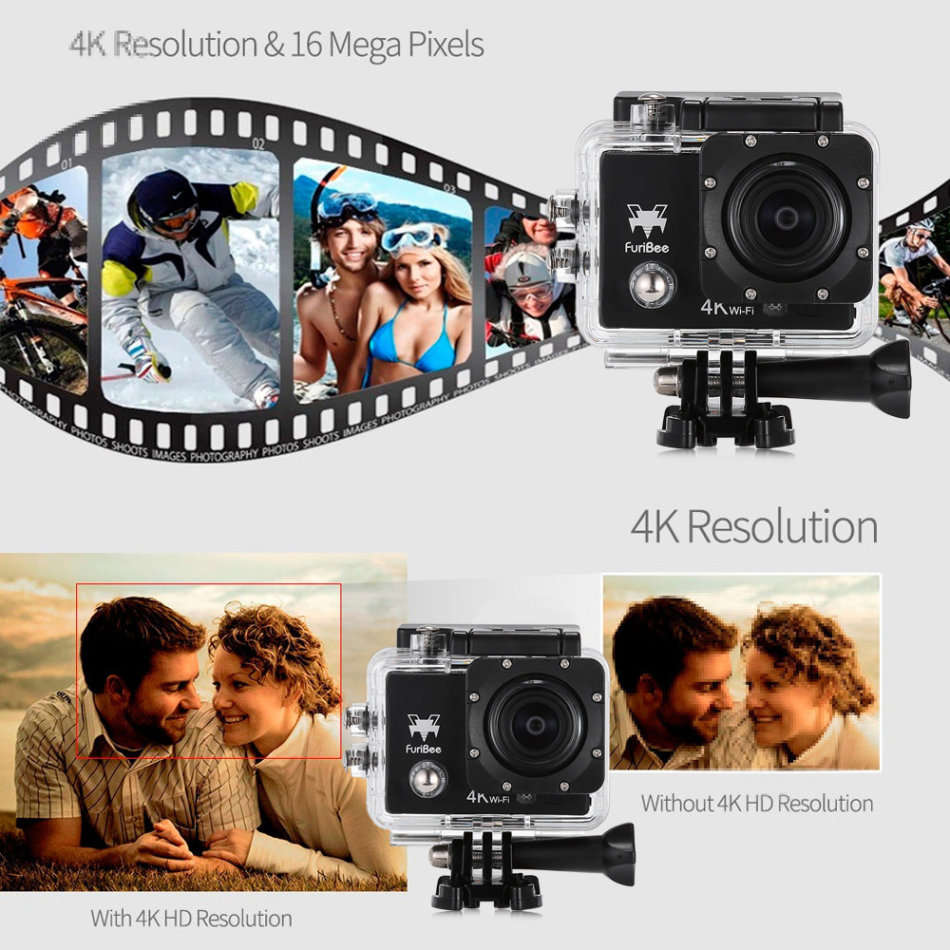 4K ULTRA HD Action Sport DVR & Camera - Waterproof, LCD Screen, Waterproof Casing..