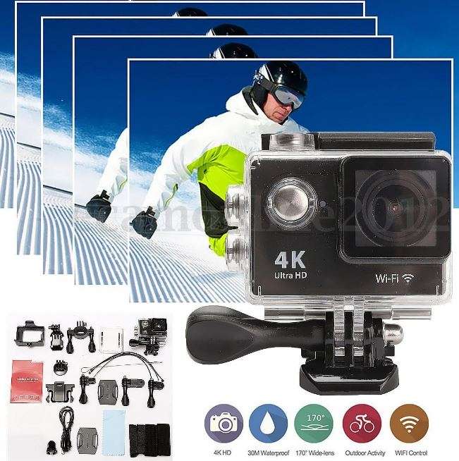 4K ULTRA HD Action Sport DVR & Camera - Waterproof, LCD Screen, Waterproof Casing..