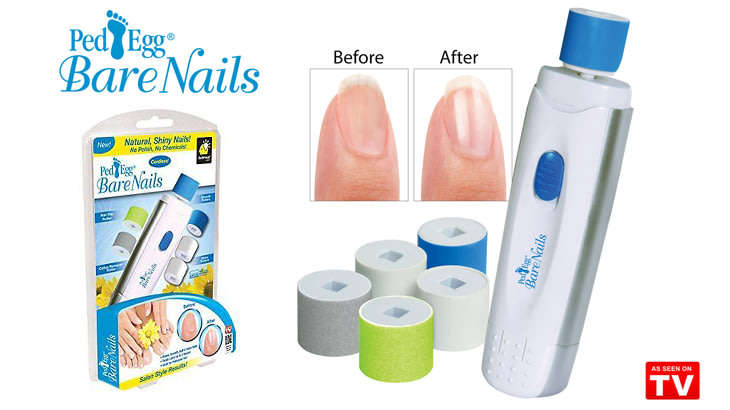 PedEgg Bare Nails Electronic Nail Care System - Buff & Shine Nails