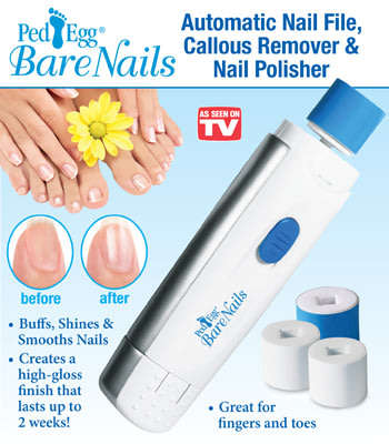 PedEgg Bare Nails Electronic Nail Care System - Buff & Shine Nails