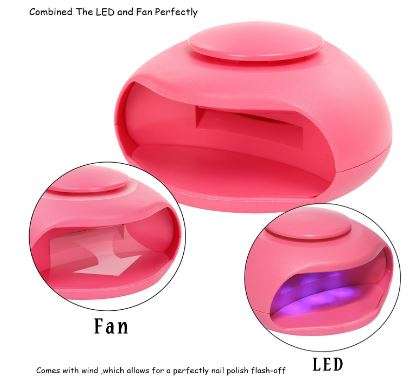 Mini Portable UV Light Nail Dryer - Lightweight, easy to carry, for Salon or Home use