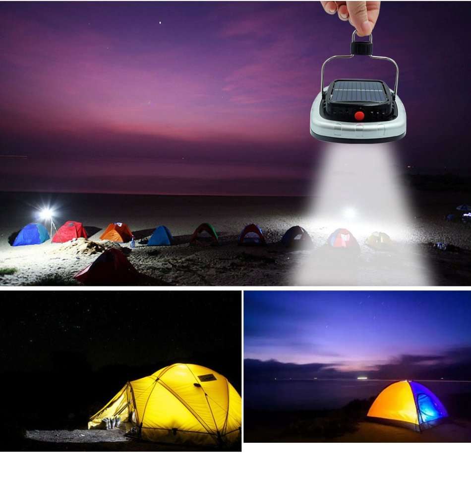 LED Solar Light & POWER BANK for charging of Electronic Devices - Great for Outdoor