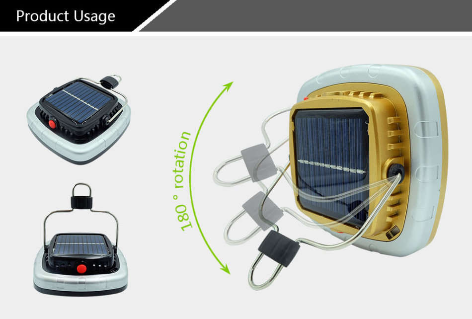 LED Solar Light & POWER BANK for charging of Electronic Devices - Great for Outdoor