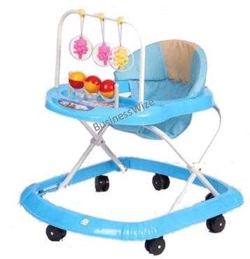 Soft Cushion Baby Walking Ring with Adjustable Height, Toy's and Music