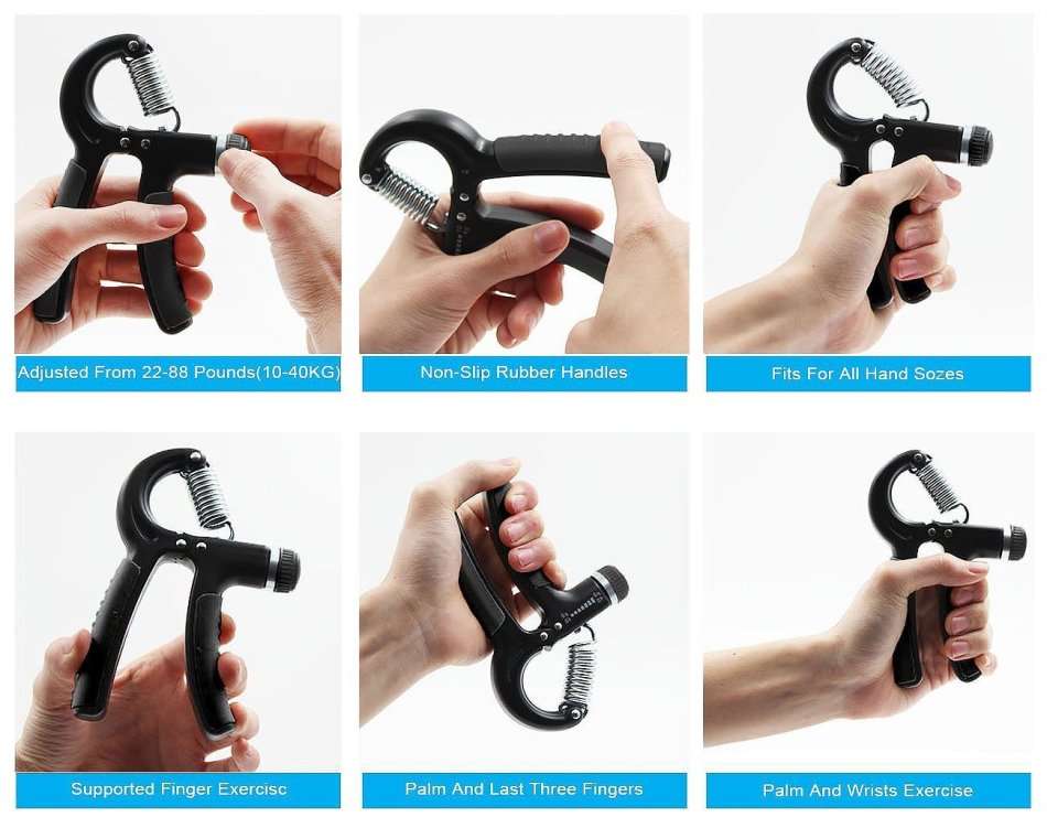 Adjustable Grip - Increase Strength and assist in recovering from multiple injuries and symptoms
