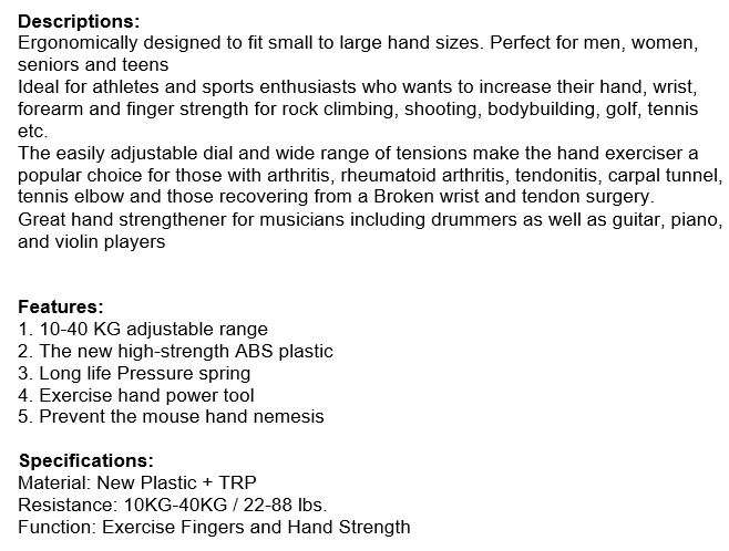 Adjustable Grip - Increase Strength and assist in recovering from multiple injuries and symptoms