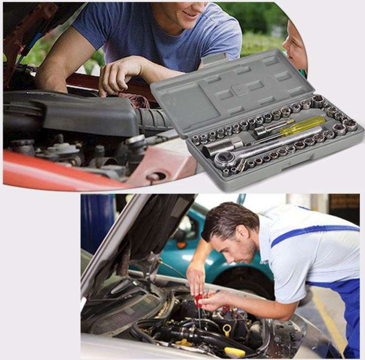 40 Piece Combination Socket Wrench Set in a handy Carry Case