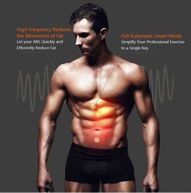 Home Gym - Wireless Electronic EMS 6 Pack Abs Muscle Simulator Kit with 5 modes
