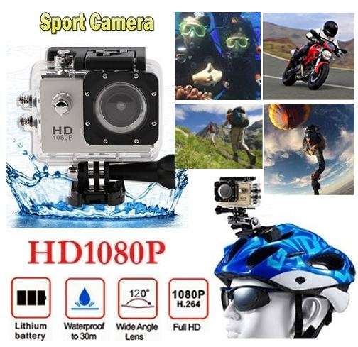 HD Action Sport DVR & Camera - Waterproof, LCD Screen, Side Helmet Mount, Waterproof Casing..